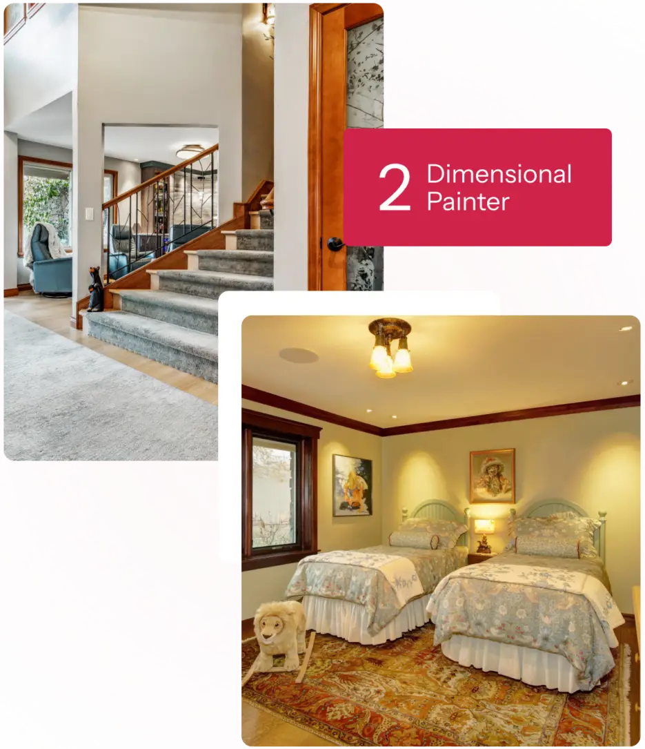 Staircase and bedroom interior design
